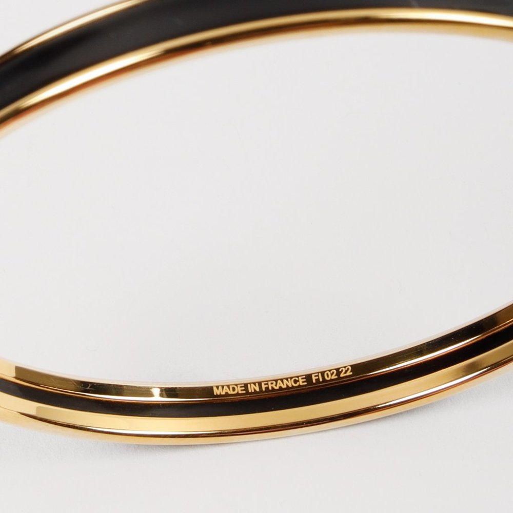 SOLD Hermes Noir Gold Uni Bangle 62 - Picture 3 of 4